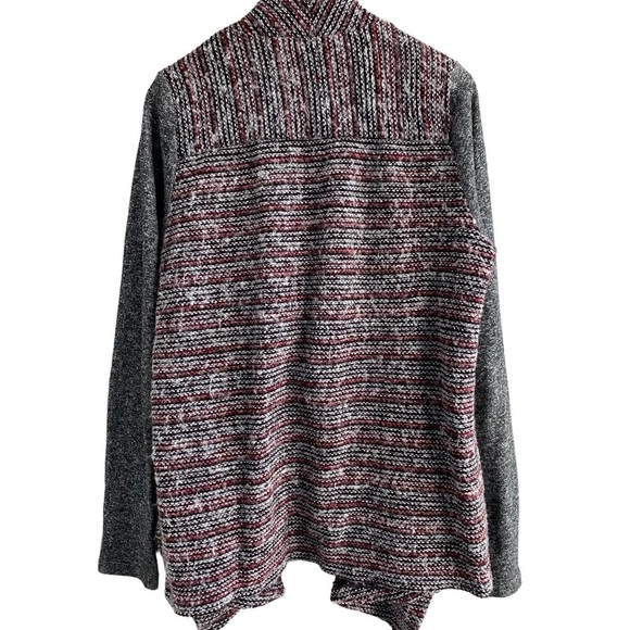 LUCKY Brand Waterfall Cardigan Chunky Knit Open Drape Sweater Wool Blend Cozy - Picture 2 of 14